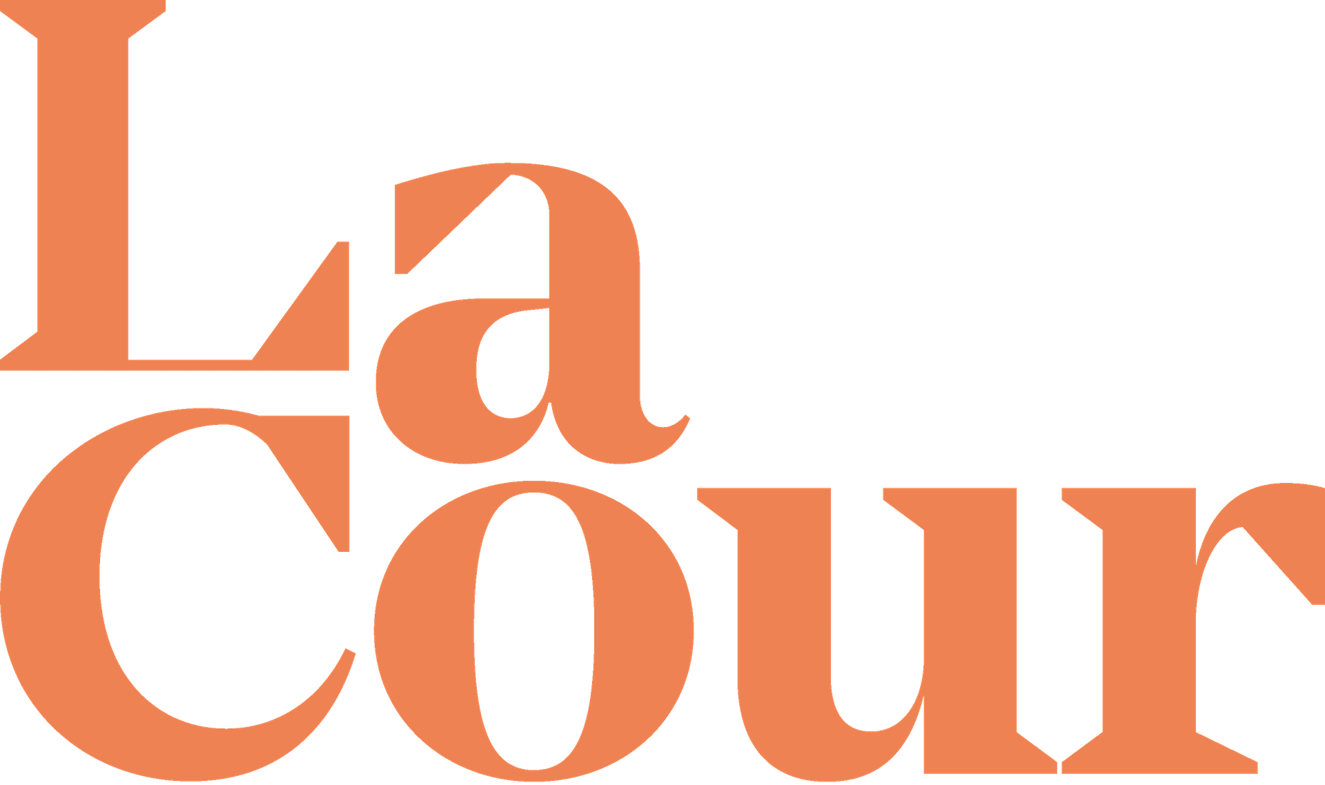 Logo La Cour en orange brulé