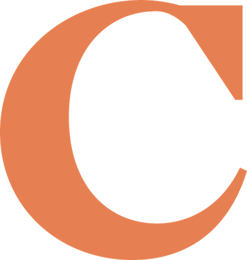 Lettre C en orange