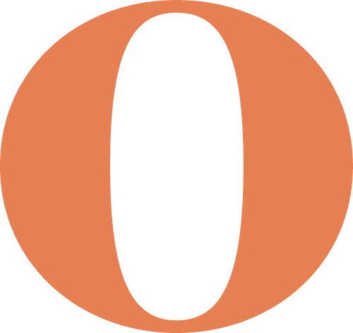 Lettre O en orange