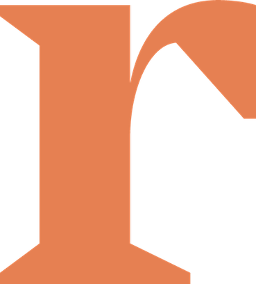 Lettre R en orange